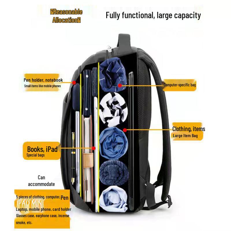 Zaino da uomo di grande capacità in stile coreano per studenti e professionisti