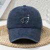 SpringSummer New Korean Style Versatile Fashion Womens Baseball Cap  Vintage Washed Distressed Print Sun Hat