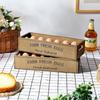 Open-Top Lid Egg Storage Box Rustic Egg Display Crates Durable Wood Egg Case  Farmhouse Use