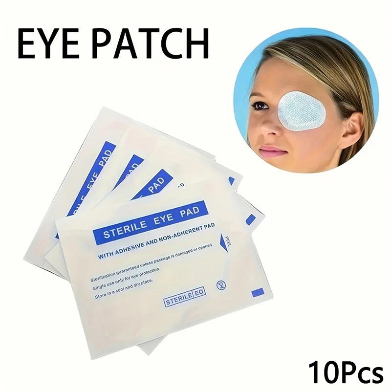10 Pcs Medical Eye Patches Postoperative Sterile Adhesive Light Blocking Eye Pad Eyesight Protection Amblyopia Correction Patches