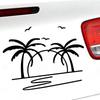 Hawaiian Sunset Beach Windmill Reflective Car Window Sticker