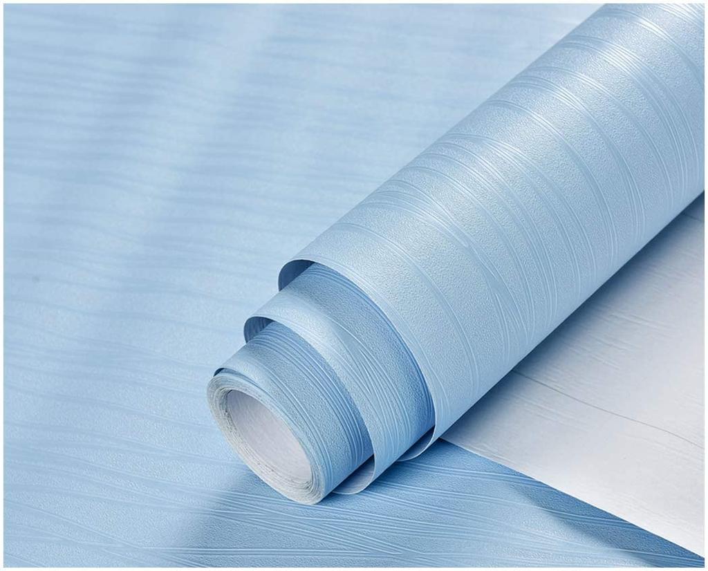Solid Color Peel and Stick Wallpaper Removable Waterproof Textured Wallpaper Vinyl Stripe Self Adhesive Contact Paper Decorative