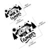 Creative Camper Graphics Car Sticker Camping Pattern Vinyl Decal Car  Door Window Decoration For Transporter RV Caravan Truck