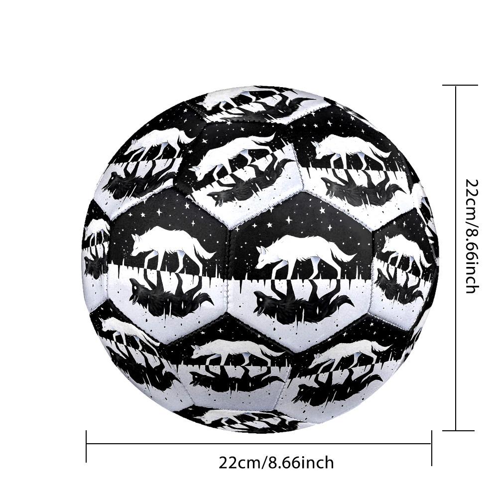 1pc Wolf Reflection Night Sky Size 5 Soccer Ball Professional Match Training Football Indoor &Outdoor Sports Ball Lightweight Durable c6522