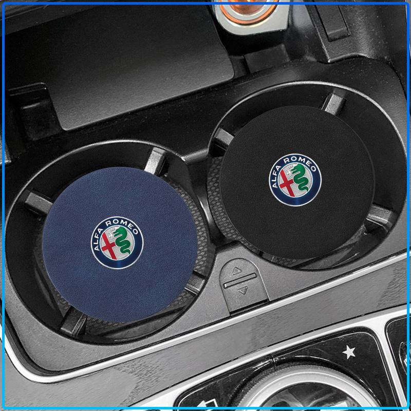 Car Nice Non-slip Water Coasters Insulation Pad Decorative Water Coaster Sticker For Alfa Romeo 147 159 Giulietta Giulia Mito Spider Alpha Nheadrest