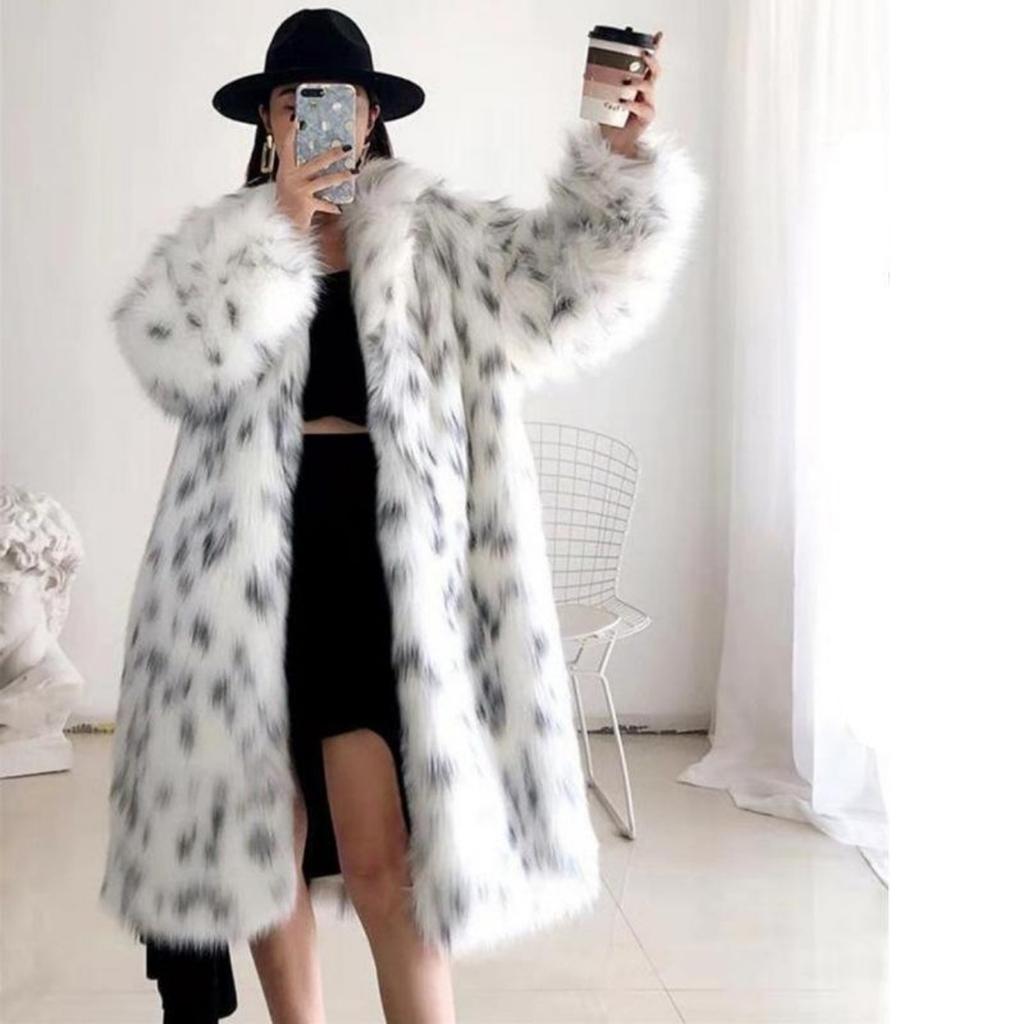 Dámský kožich Podzim a zima Nový kožich Liška Dlouhý kožich Móda Ležérní Velká teplá větrovka