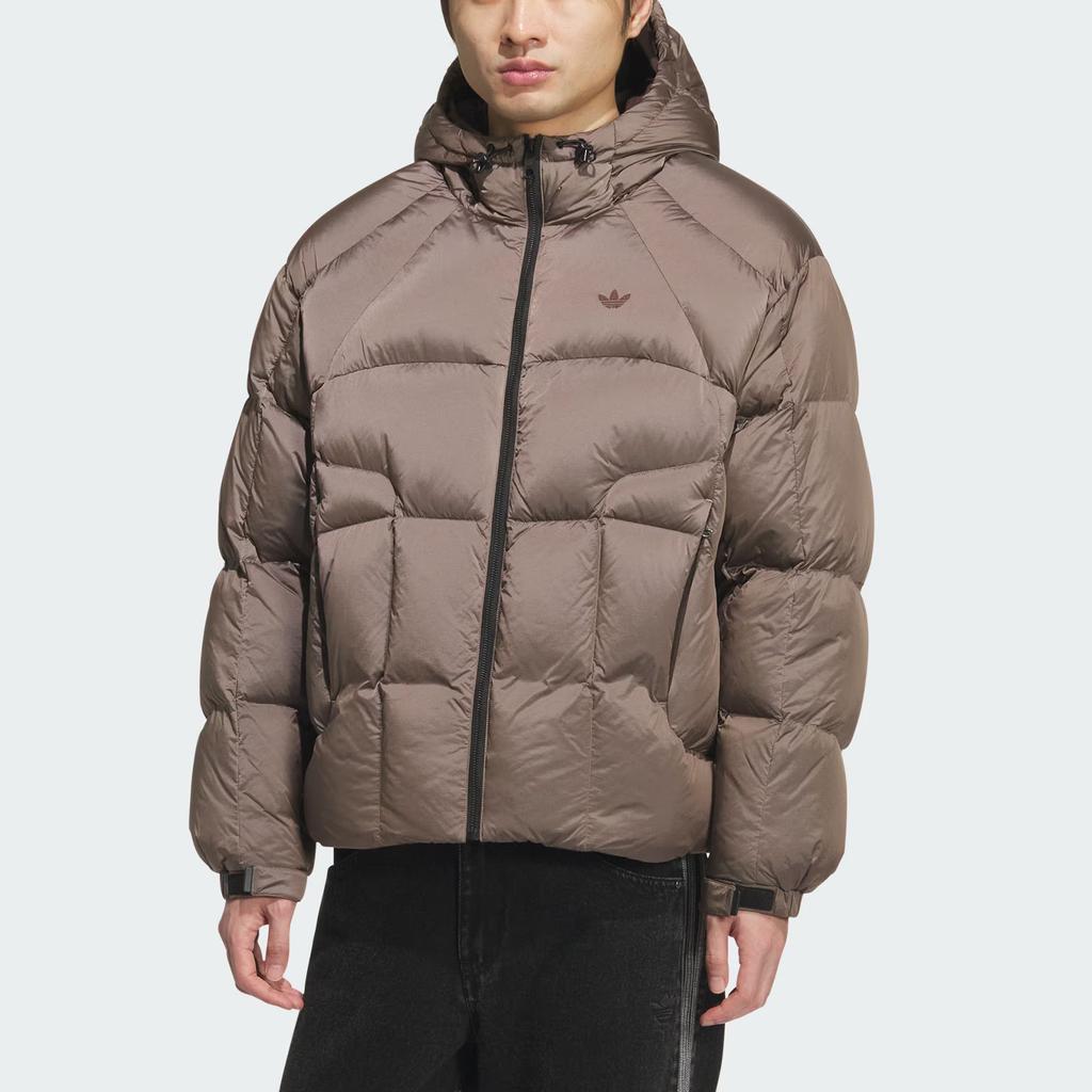 Adidas Originals Puffy Down Jacket Warm Sports Loose Duck Down Hooded Puffer Coat Men Jackets KS6080