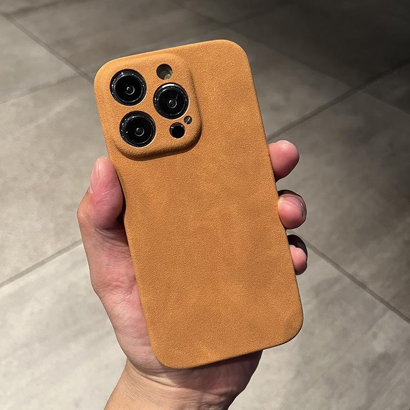 Suitable for Iphone14promax Phone Case, Suede Texture Apple 13 Half-bag 12 Anti-drop 11 Men's Leather Case