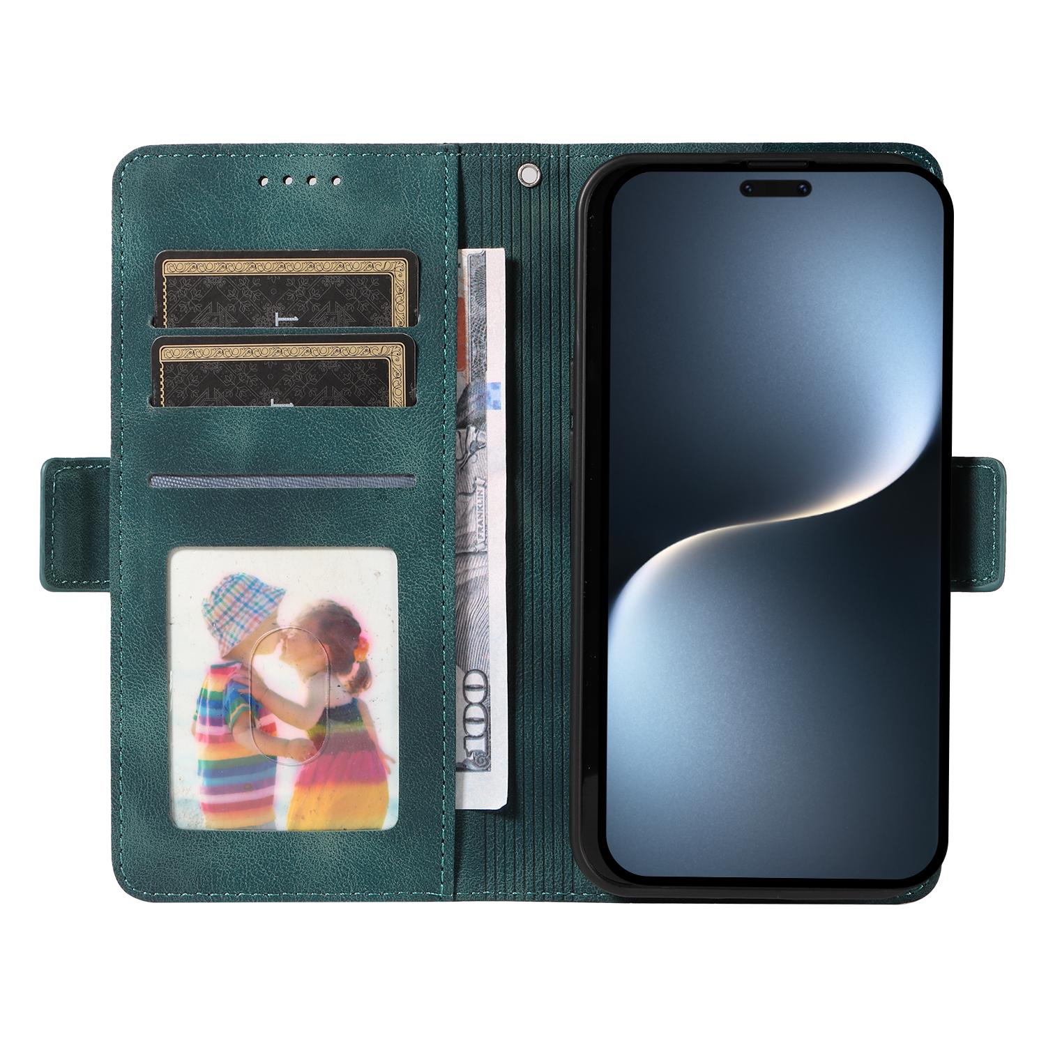 

For Honor Magic7 Pro 5G Case PU Leather Phone Cover Rhombus Starry Imprinted Purple