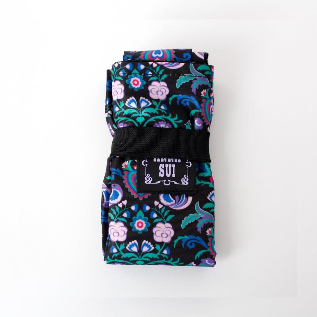 ANNA SUI Gusseted Eco Bag/My Bag, Arabesque Pattern (Black) 001207-0001-01