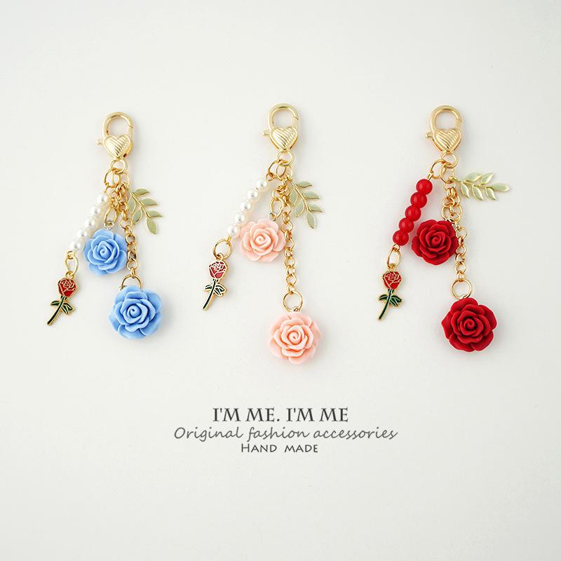 Japanischer Stil Kamelie Harz & Legierung Schlüsselanhänger mit USB-Flash-Laufwerk