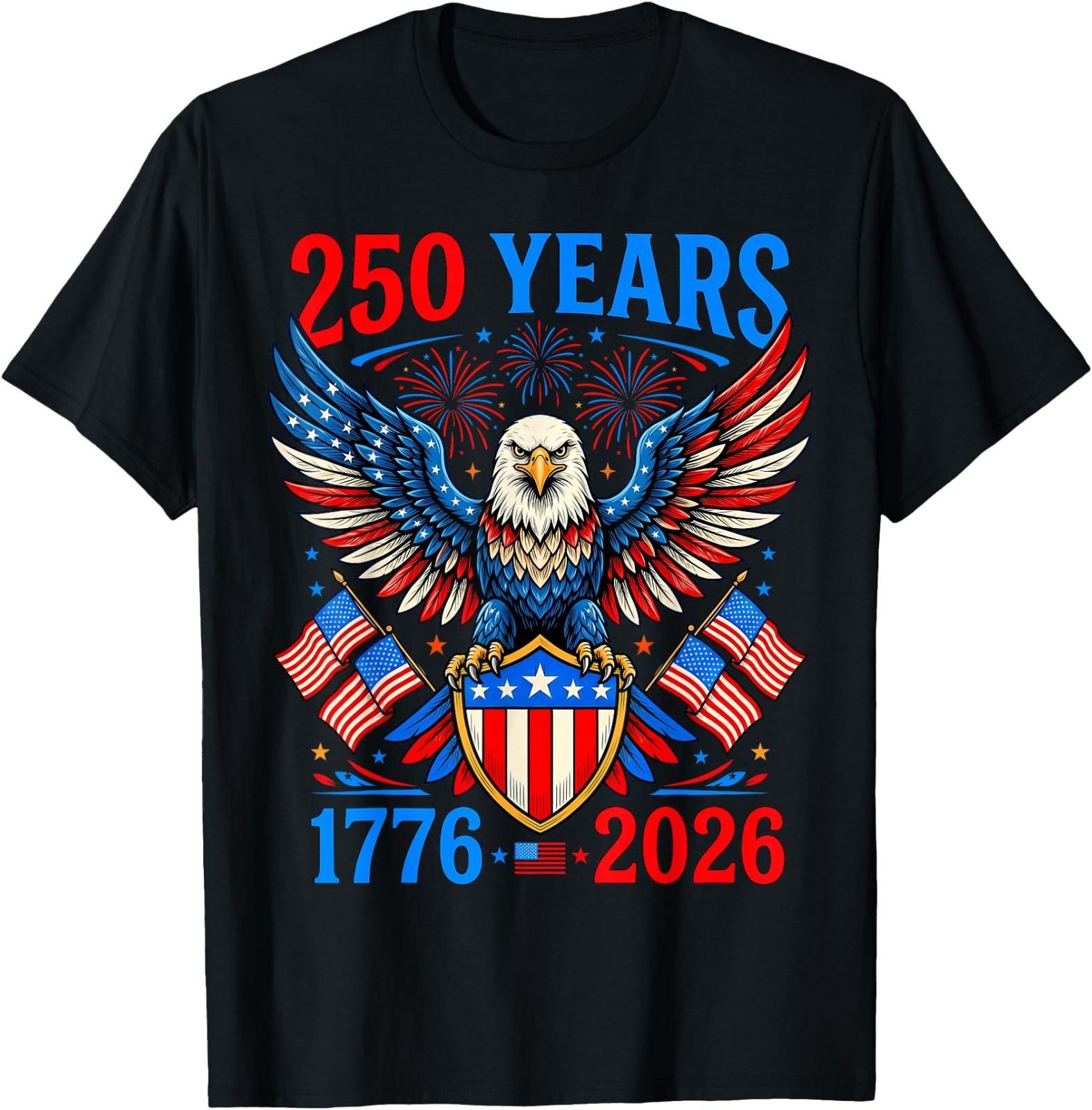 250-летний юбилей 250 лет США 4 июля Патриотическая футболка S разноцветный