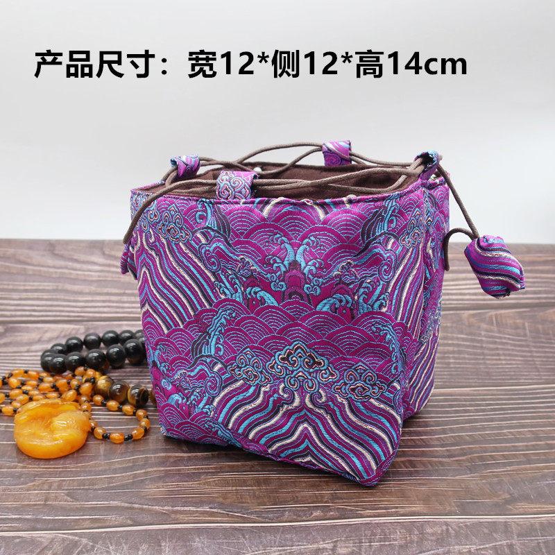 

Multi Layer Storage Bundle Pocket Handstring Jewelry Bag Teacup Teapot Gift Bags Kung Fu Tea Accessories Vintage Teaware Sack x12x12x14cm