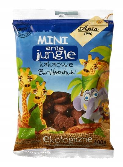 Biscotti al cacao biologici Ania 100 g mini giungla