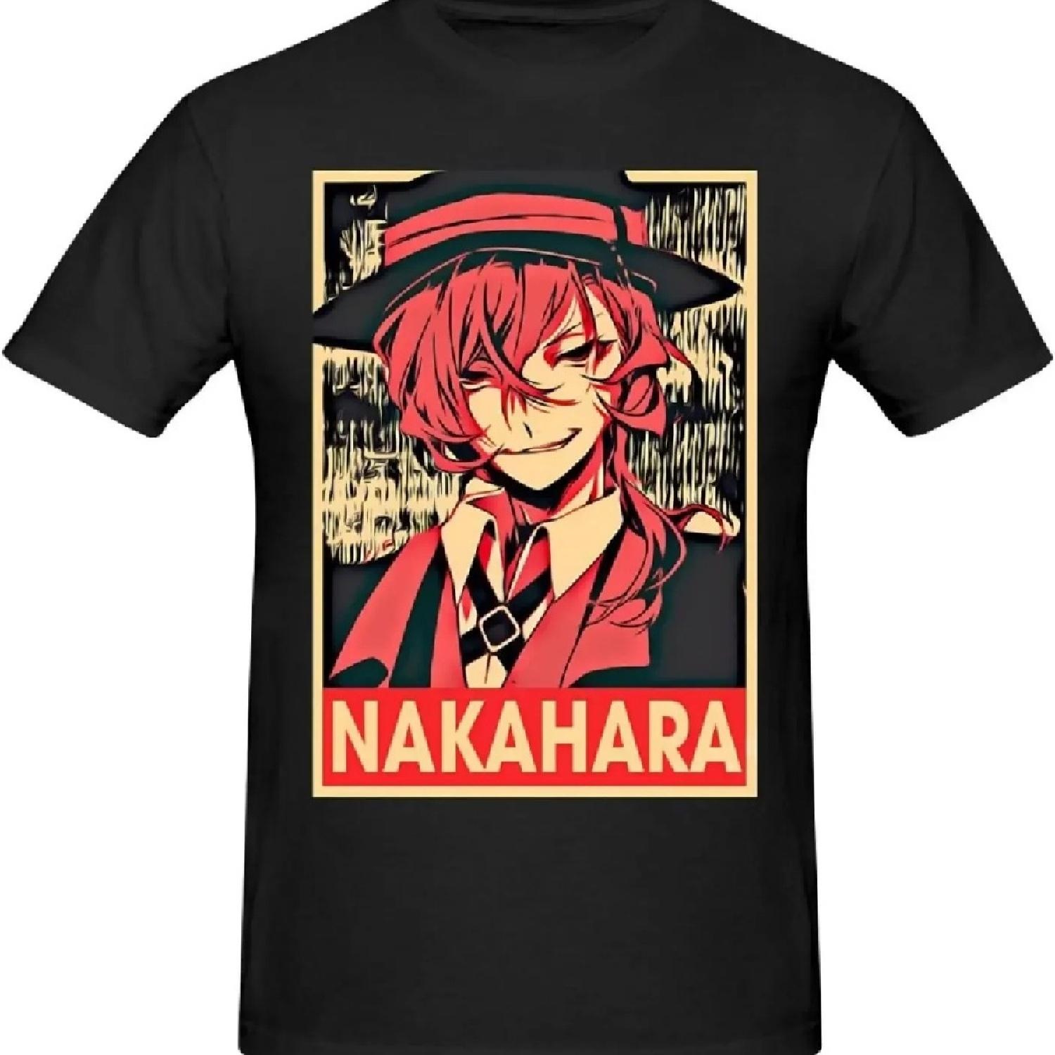 

Bungo Anime Stray Dogs Shirt Men s Fashion Personalised Crew Neck Short Sleeve T Shirt Black X-Large S