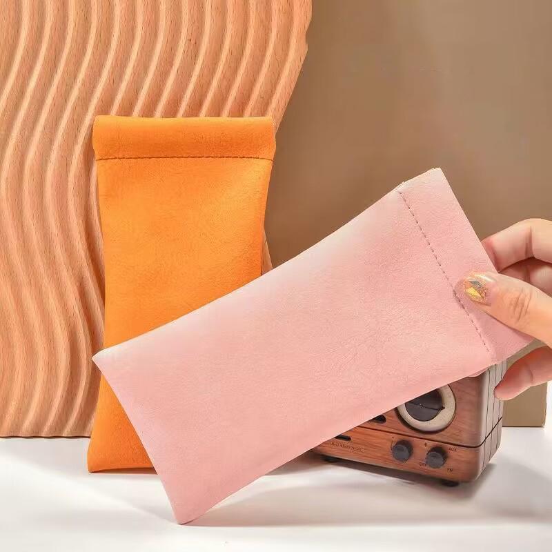 Borsa Porta Occhiali in Pelle PU Chiusura Automatica Custodia per Occhiali da Sole Pochette Impermeabile Copertura Protettiva per Occhiali Borsa Porta Occhiali