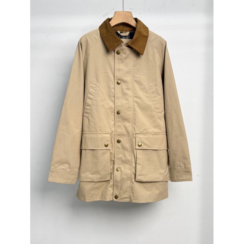 Unisex Waxed Canvas Mid-Length Jacket - Cotton Blend, Available in S, M, L (2025) Medium темные хаки