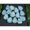 12X16MM Blue Larimar Natural Cabochon Pear Loose Gemstone Lot 14Pcs 107Cts. A-52