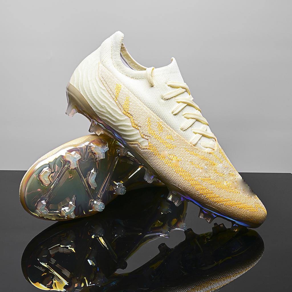 Herren Fußballschuhe Übergröße Lange Stollen Spieltrainingsschuhe Kunstrasen AG Lange Stollen Fußballschuhe für Herren