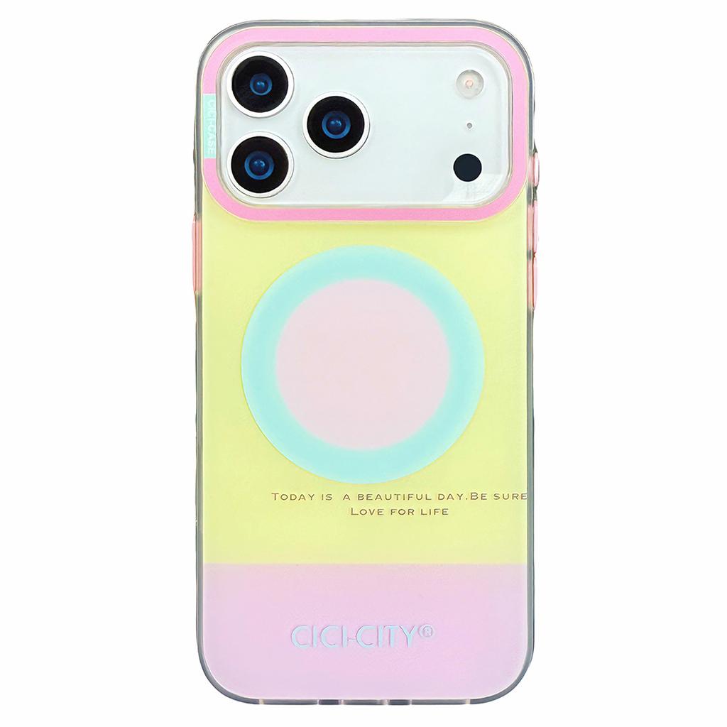 CICI-CITY For iPhone 17 Pro Max Case Compatible with MagSafe Macaron Color IMD PC + TPU Phone Cover
