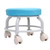 Niski Hoker na Kółkach Obrotowy 360 Stopni Hoker na Kółkach do Manicure Domowe Biuro Dzieci Niebieski