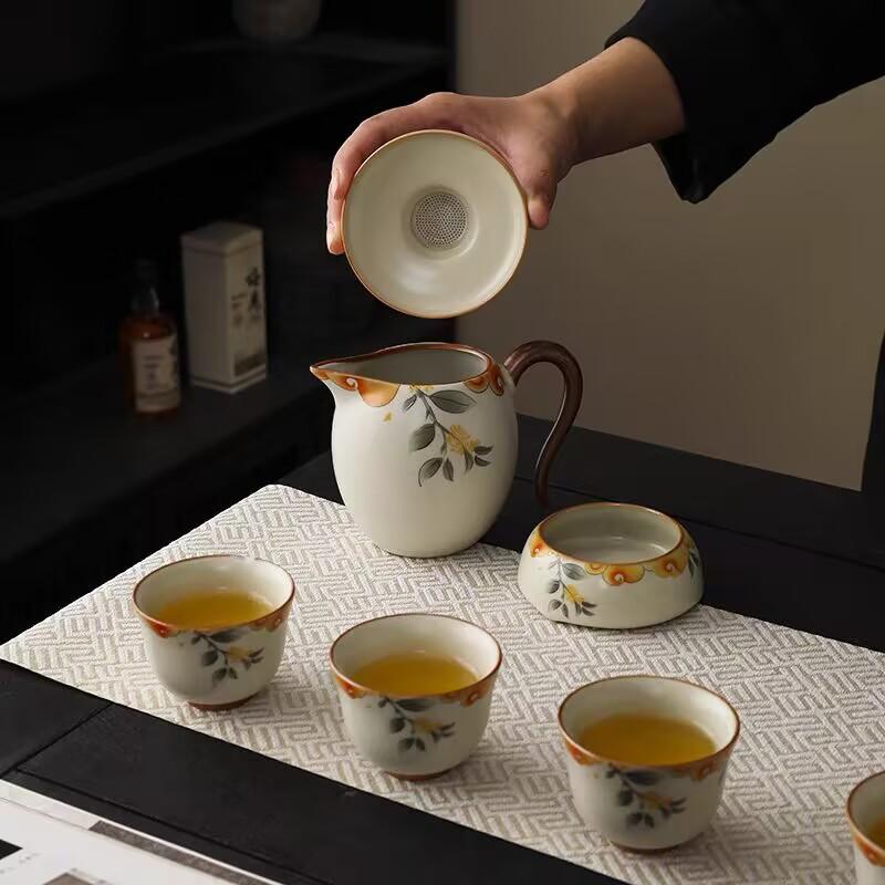 Ru Kiln Beauty Fair Cup Kung Fu Tea Set Tea Divider Tea Leak Filter Net Tea Filter Open Piece Can Raise Tea Sea Male Cup