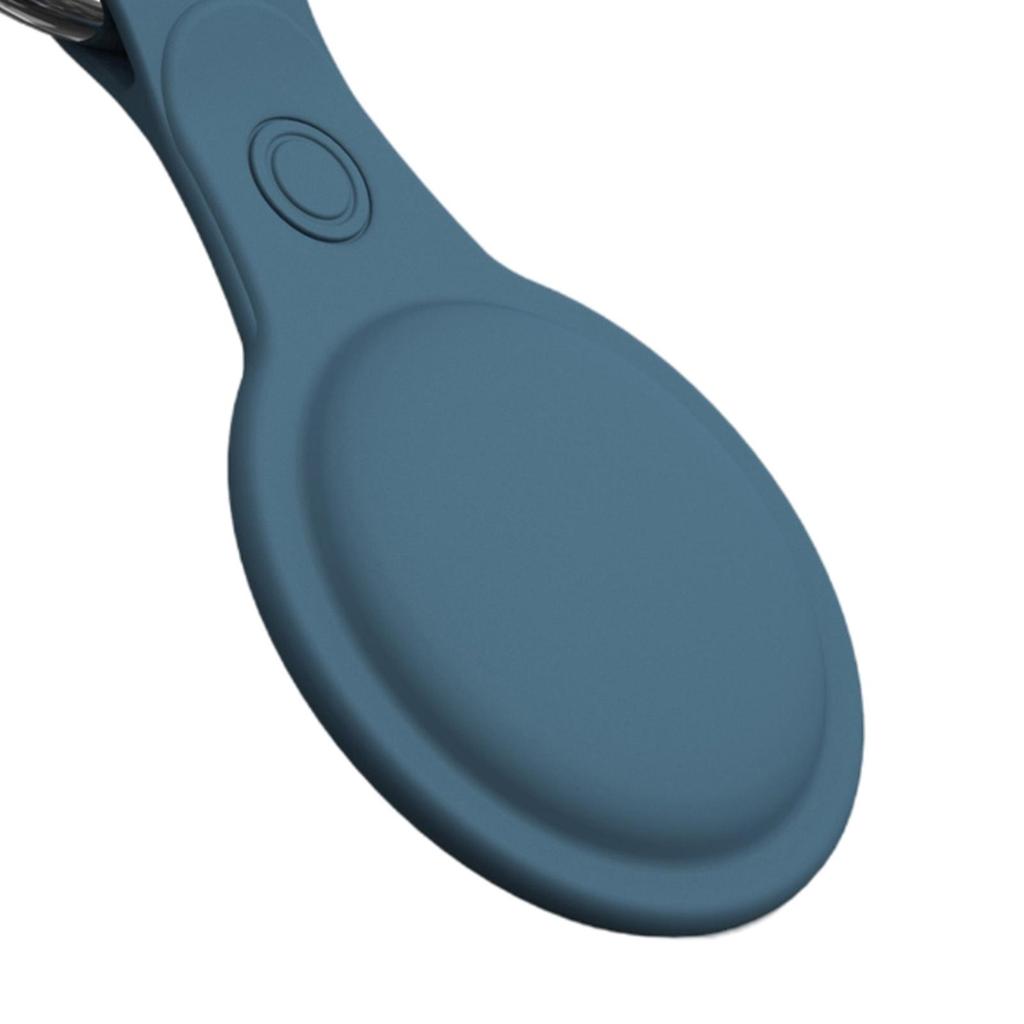 Silicone Case Sleeve Soft Cover for Apple for Airtag Shock Absorbing Shell with Anti-Lost Keychain Ring Scratch Resistant