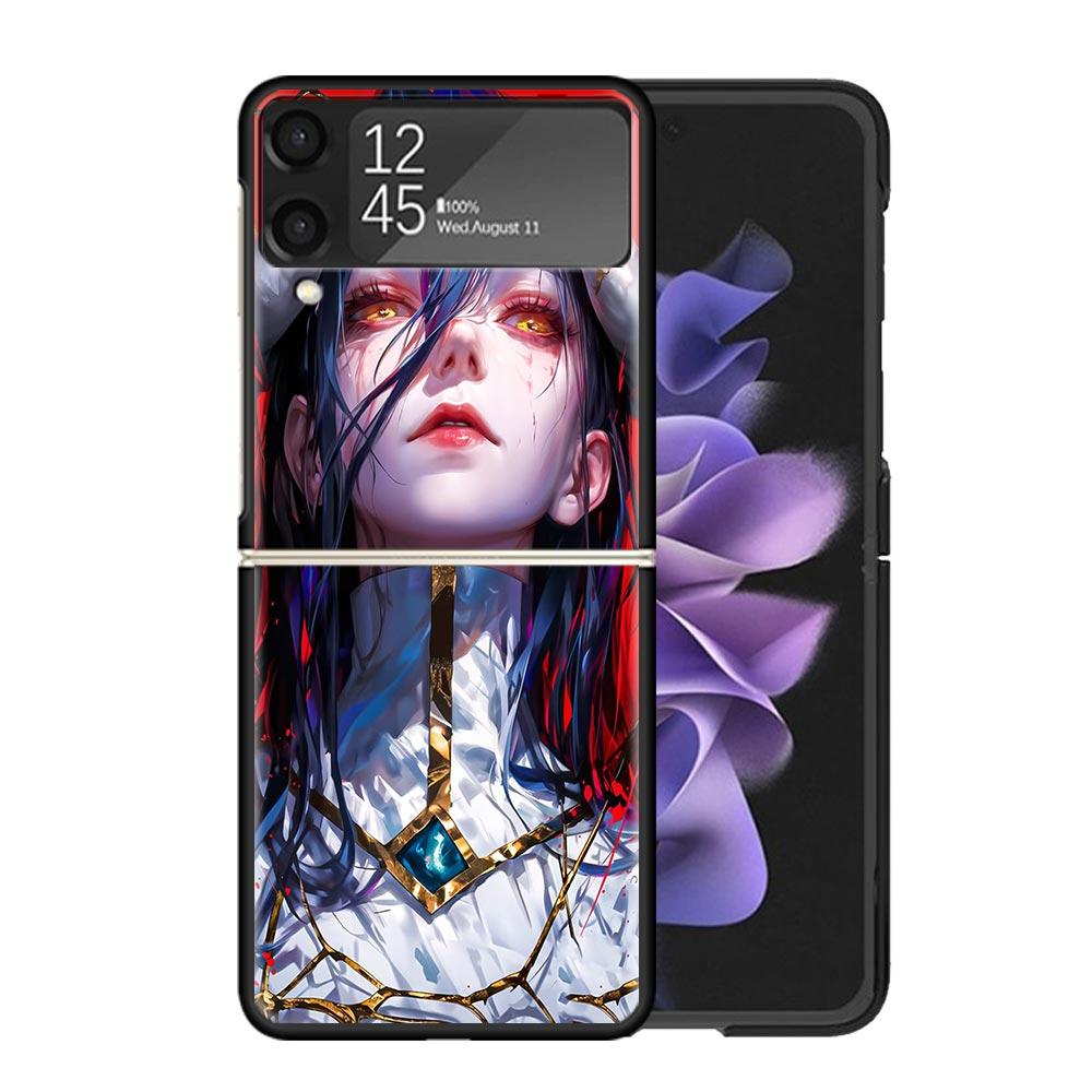 

Albedo Overlord Anime Cases For Samsung Galaxy Z Flip 4 5 6 7 3 Z Flip7 Flip6 Flip4 Flip5 Flip3 5G Hard Shockproof Fundas Cover Samsung Z Flip