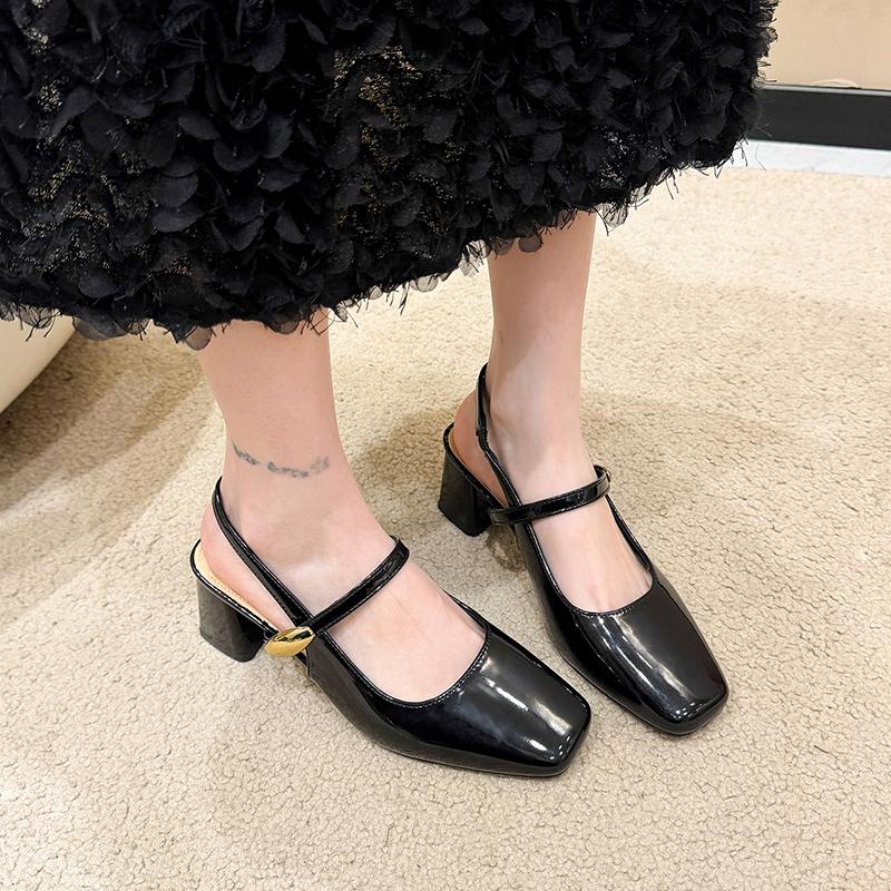 Fashion French Retro Women Shoe 2024 Autumn Lacquer Leather Bow Single Shoe Fashion Mary Jane Shoe Women Low Heels Elegant Leather Shoes