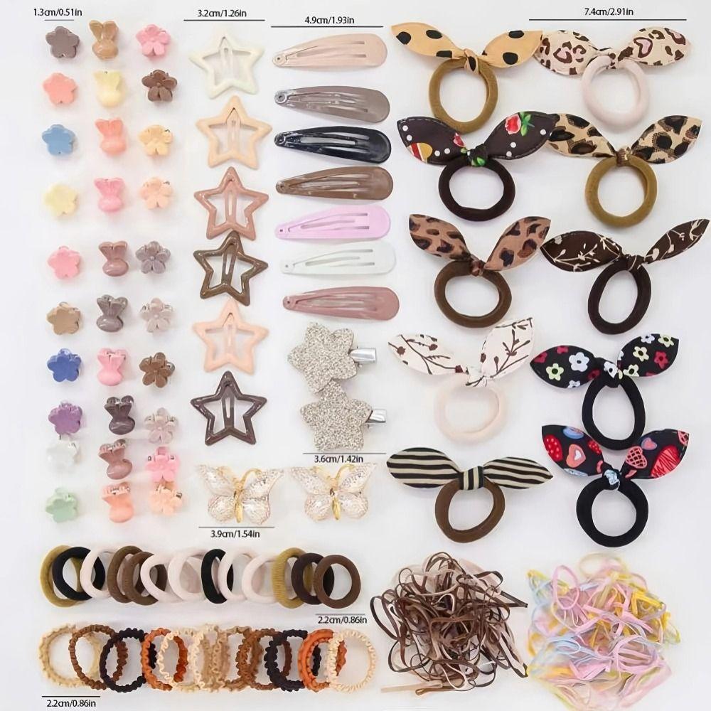 852 Pieces/Set with Hair Ties Girls Hair Bands No Hurt Hair Kids Hair Accessories Princess Gift Set