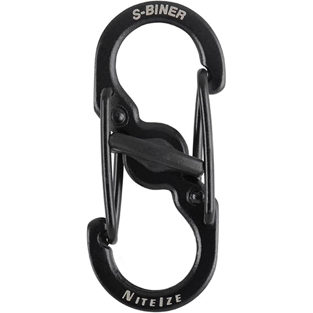 Nite Ize S-Biner Micro Lock Black 5-Pack Durable Carabiner Clips for Outdoor Use