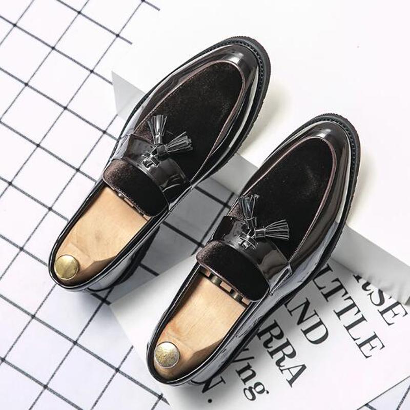 

Men s Dress Shoes Leather Luxury Fashion Groom Wedding Shoes Men Luxury Italian Style Oxford Business Office Men Shoes M914 38 коричневий