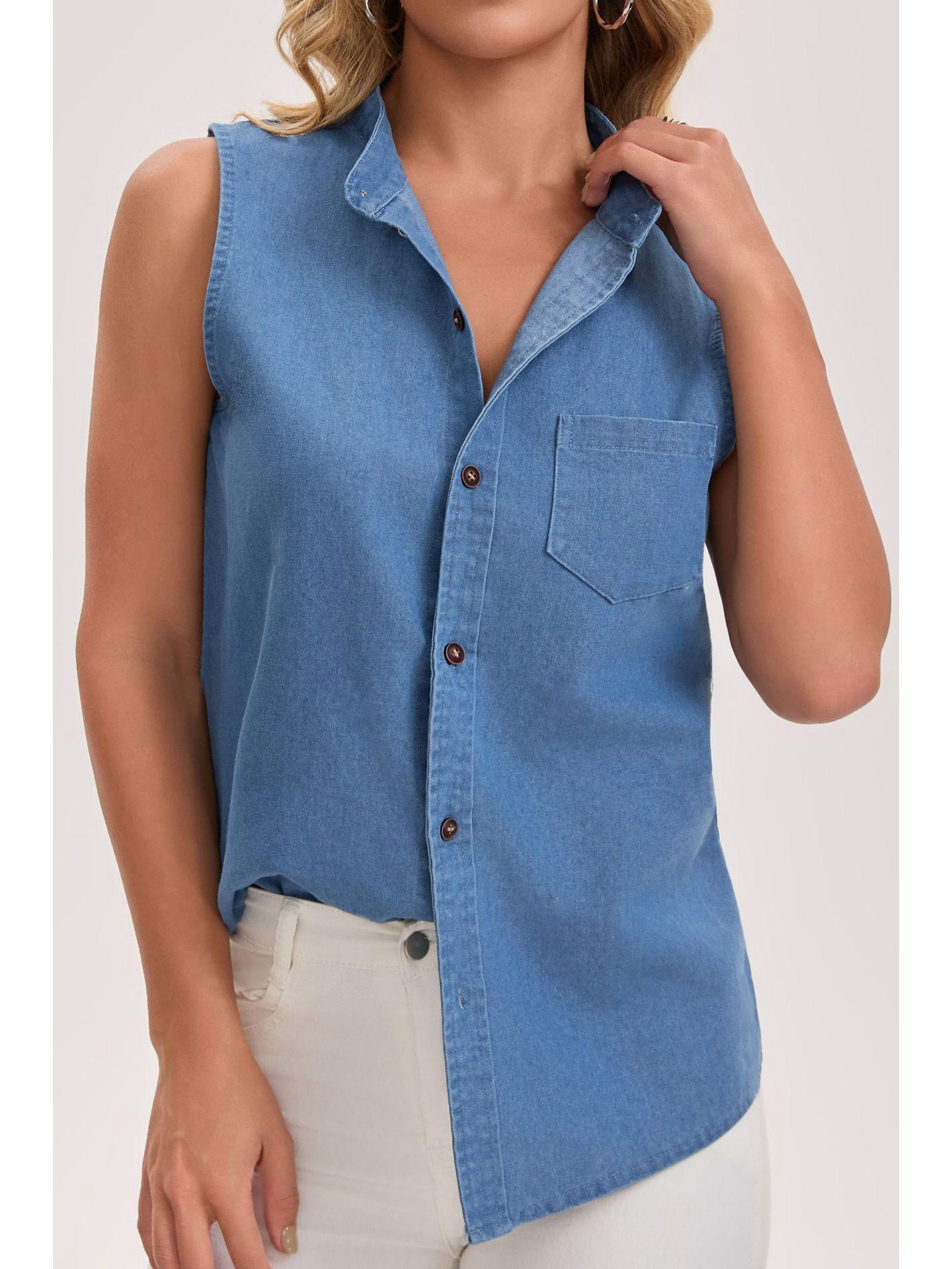 European Fashion Washed Denim Vest (2026 Model) XL синий
