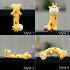 Mini Dolls Computer Monitor Decor 3D Desk Toy Giraffe Ornament Model  Auto Interior