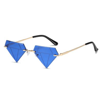 Frameless Sunglasses, Personalized Street Show Diamond Glasses, Hip-Hop Sunglasses