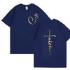 Women's Summer T-Shirt Heart Cross Shirt Fashion Print T-Shirt Women Brand Shirt Short Sleeve Top Faith Jesus Tee Shirt Clothing