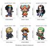 6PCS Cartoon Luffy Zoro Chopper One Piece Metal Brooch Backpack Decor Pin Clothing Hat Jewelry Gift
