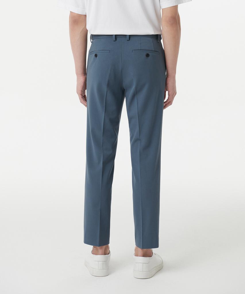 MUSINSA STANDARD Tapered Hidden Banding Crop Slacks [Dusty Blue]