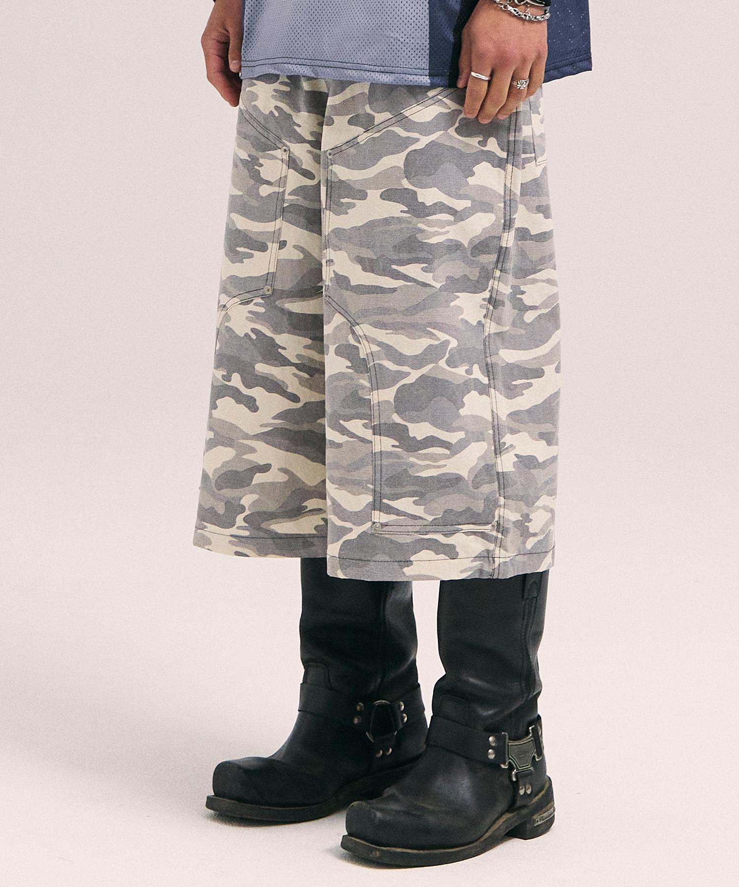 Akesi Double Knee Ripstop Camo Bermuda