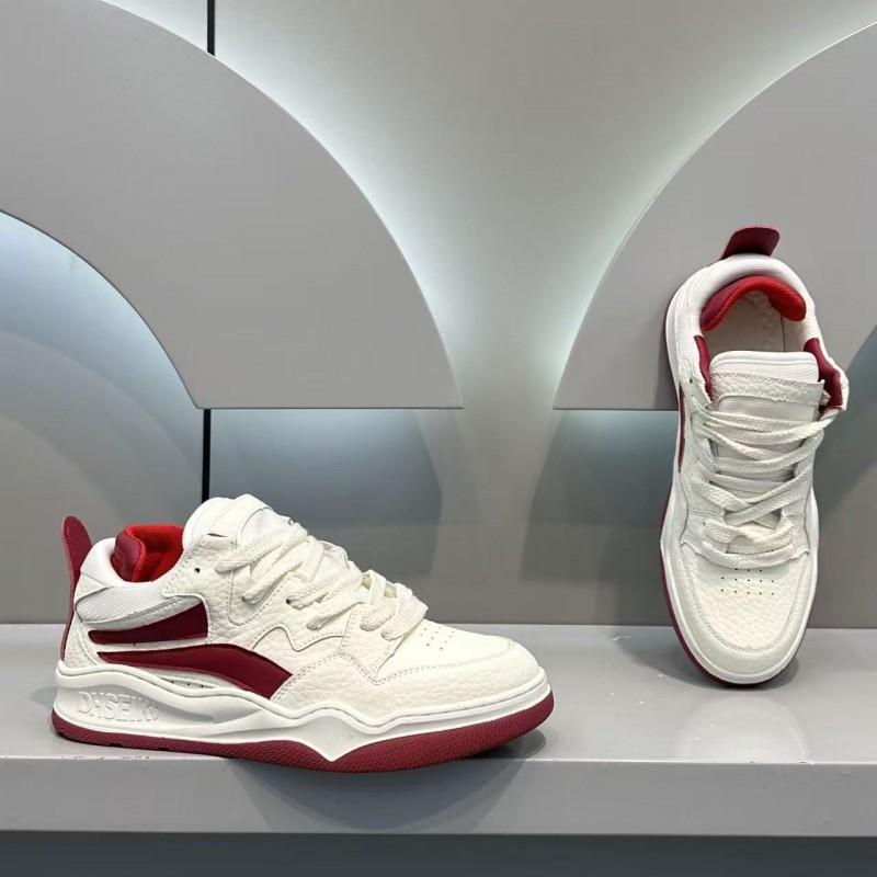 Kids Shoes Mens White Chunky Sole Casual Sneakers Low Top Breathable Sport Shoes Youth