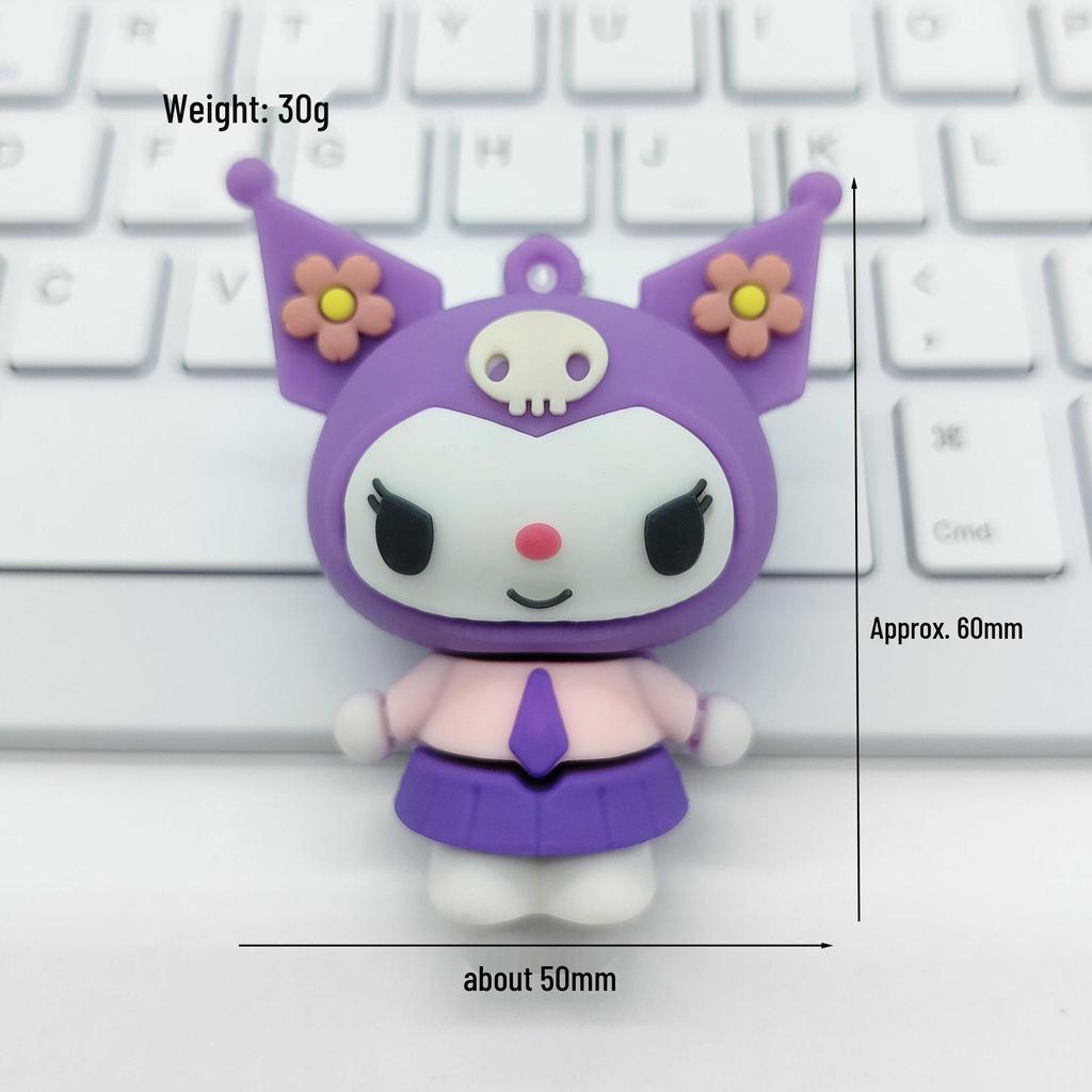 Cartoon KT Cat Keychain: Soft PVC Rubber Sanrio Bag Pendant DIY Accessory