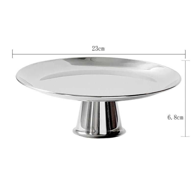 Circular Mirror Stainless Steel Fruit Tray, Snack and Candy Tray, Living Room Coffee Table Storage Tray, Accessory Accessories