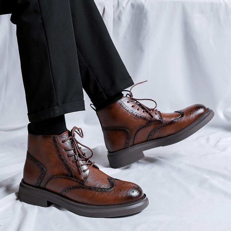 Brogue Pánské boty Módní retro Všestranný styl Outdoorová volnočasová obchodní a denní kancelář Kvalitní Dospělé boty Černá Hnědá