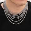 Square Pearl Stainless Steel Titanium Necklace for Men and Women