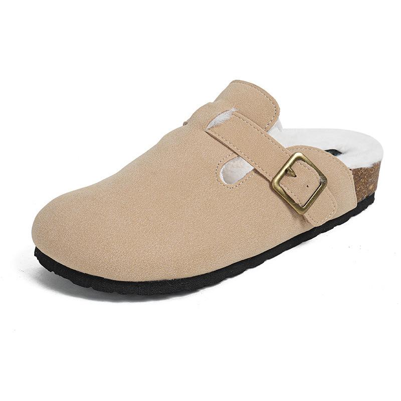 

Виноградная мама ретро мягкая подошва сумка голова полуприцеп толстая подошва пушистые туфли один педаль плоская подошва Бокен туфли женские зимние туфли хлопковые туфли женские 43