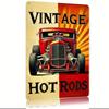 Vintage Classic Red Car Metal Sign X D Flat Rustic Tin Sign Retro Auto Garage Wall Art Decor for Home