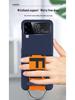 Samsung Zflip7/Huawei P50 Pocket Folding Phone Case with Letter Wrist Strap and Stand.
