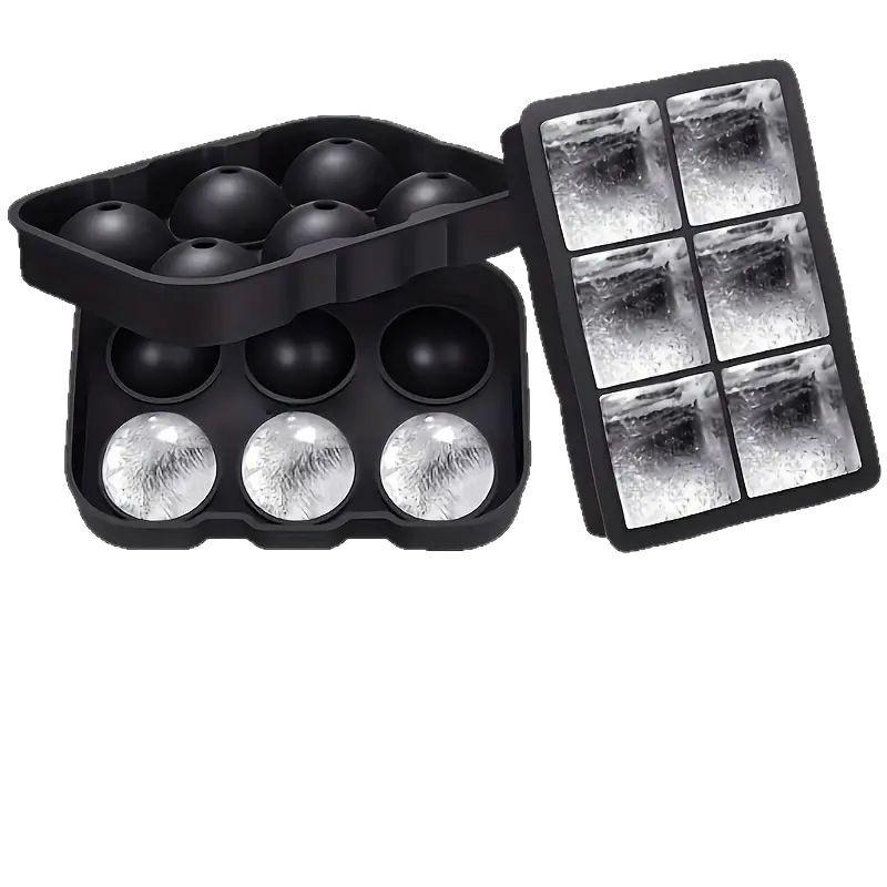 Food Grade Silicone Ice Cube and Ball Mold Tray for Easy Release - Perfect for Whiskey Bars and Ice Making