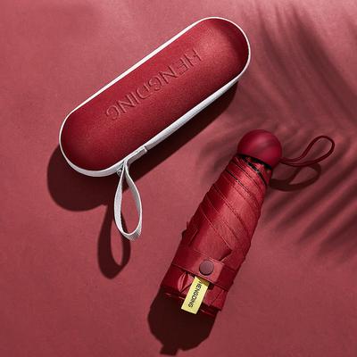 Mini kieszeń 5-krotnie łatwy do przenoszenia parasol Parasol damski Rain / Sun Kobiety kreatywne Małe parasole