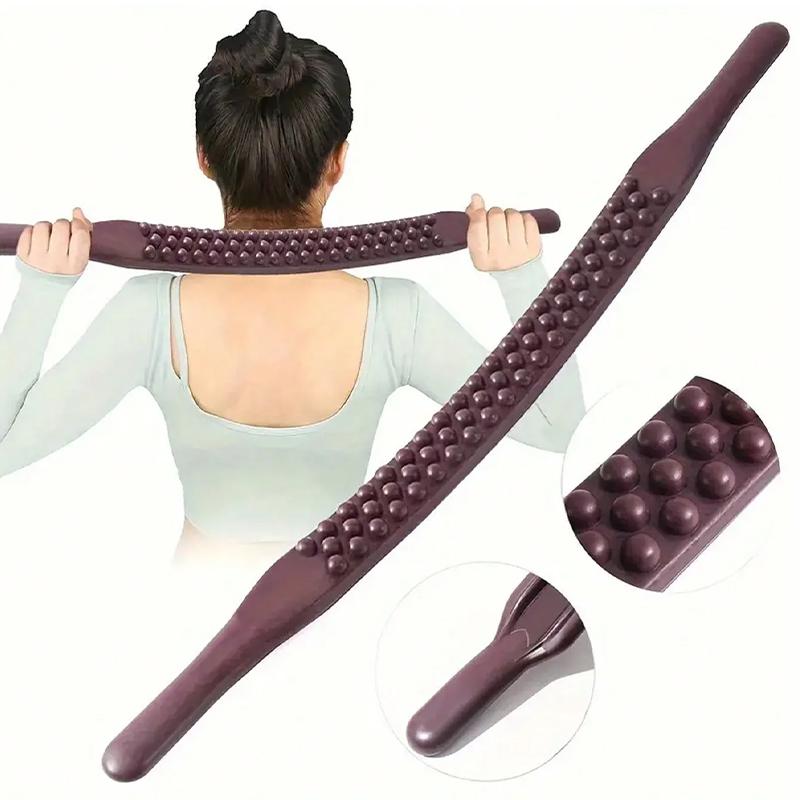 59 Beads Universal Back Massage Tendons Scraping Stick Point Treatment Gua Sha Relax Therapy Tool Abdominal Massager(Plastic)